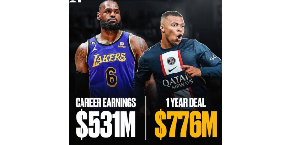 776 millions en 1 an, James a perdu