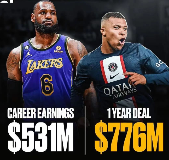 776 millions en 1 an, James a perdu